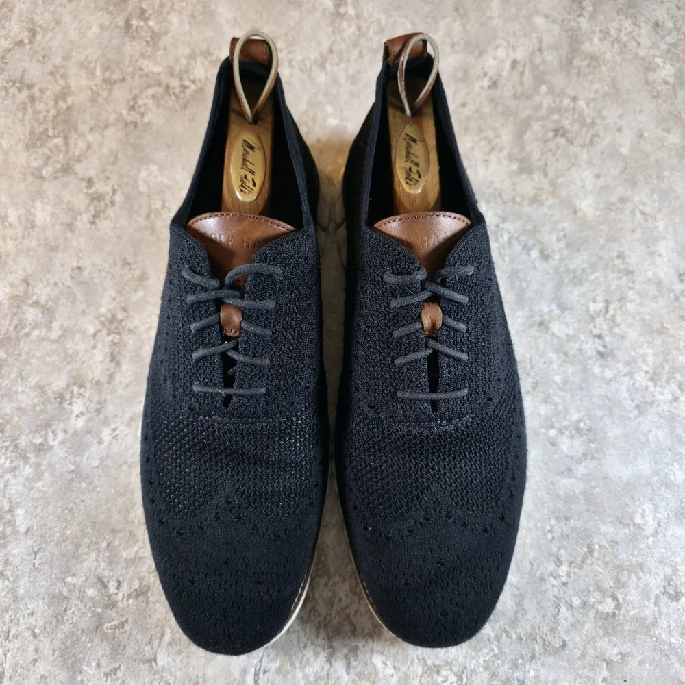 Cole Haan Zerogrand C24948 Oxford Mens US 10 M Black Wingtip Dress Shoes EBS1812